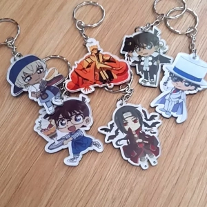 Móc Chìa Khóa Mặt Dây Chuyền Acrylic Hai Chiều Thám Tử Lừng Danh Conan Xung Quanh Ngôi Sao Anime Kudo Shinichi Kidd, Theo Yêu Cầu Mica Trong Suốt In 2 Mặt , Trang Trí Treo Cặp, Balo
