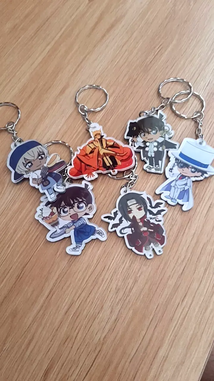 Móc Chìa Khóa Mặt Dây Chuyền Acrylic Hai Chiều Thám Tử Lừng Danh Conan Xung Quanh Ngôi Sao Anime Kudo Shinichi Kidd, Theo Yêu Cầu Mica Trong Suốt In 2 Mặt , Trang Trí Treo Cặp, Balo