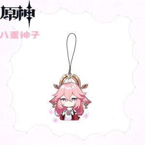 Móc Dây Treo Điện Thoại Genshin Impact Yae Miko Charm Điện Thoại Di Động, Móc Khóa Điện Thoại Nhỏ Yae Miko Hoạt Hình, Phụ Kiện Điện Thoại, In Theo Yêu Cầu Chất Liệu Mica Trong Suốt In 2 Mặt, Kích Thước 5cm 1