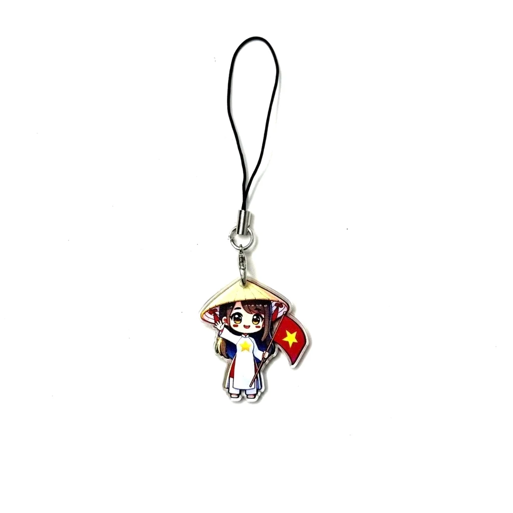 Móc Dây Treo Điện Thoại Phone Charm Móc Khóa Điện Thoại Dây Đeo Điện Thoại Mẫu - Couple Holding Flag Tôi Yêu Việt Nam, Phụ Kiện Điện Thoại, In Theo Yêu Cầu Chất Liệu Mica Trong Suốt In 2 Mặt, Kích Thước 5cm 2 Móc Dây Treo Điện Thoại Phone Charm Móc Khóa Điện Thoại Dây Đeo Điện Thoại Mẫu - Couple Holding Flag Tôi Yêu Việt Nam, Phụ Kiện Điện Thoại, In Theo Yêu Cầu Chất Liệu Mica Trong Suốt In 2 Mặt, Kích Thước 5cm 1