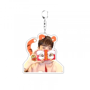 Móc Khoá 2 Mặt Hình Tiêu Chiến Chất Liệu Mica Trong Suốt In 2 Mặt, Kích Thước 5cm , Trang Trí Treo Cặp, Balo