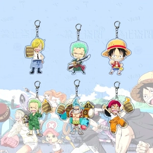 Móc Khóa Acrylic Hình Nhân Vật Luffy Trong One Piece, Theo Yêu Cầu Mica Trong Suốt In 2 Mặt , Trang Trí Treo Cặp, Balo 1