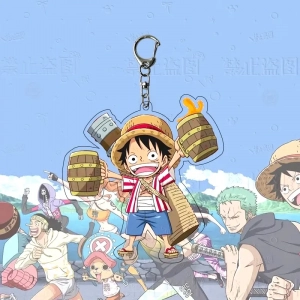 Móc Khóa Acrylic Hình Nhân Vật Luffy Trong One Piece, Theo Yêu Cầu Mica Trong Suốt In 2 Mặt , Trang Trí Treo Cặp, Balo