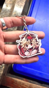 Móc Khóa Anime Kimetsu No Yaiba (Thượng Quỷ), In Theo Yêu Cầu Mica Trong Suốt In 2 Mặt , Trang Trí Treo Cặp, Balo