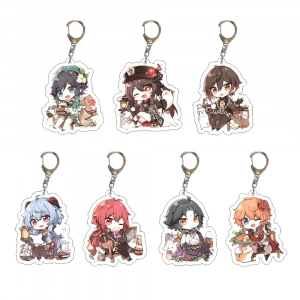 Móc Khóa Bằng Acrylic Họa Tiết Hoạt Hình Anime Genshin Va Chạm Kunikushi Morax Kaeya Xiao Hu Tao Tartaglia, In Theo Yêu Cầu Mica Trong Suốt In 2 Mặt , Trang Trí Treo Cặp, Balo 1
