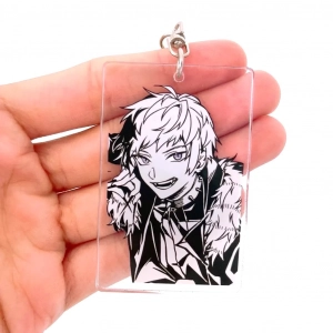 Móc Khóa Bungou Stray Dogs Ver Đen Trắng Văn Hào Lưu Lạc Anime Chibi Mica Trong Acrylic Xinh Xắn Độc Đáo