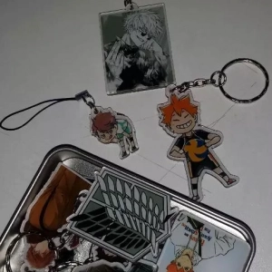 Móc Khóa Cạnh Vuông Jujutsu Kaisen Chibi Anime Chú Thuật Hồi Chiến Gojo Satoru Itadori Yuji Phụ Kiện Túi Xách 1