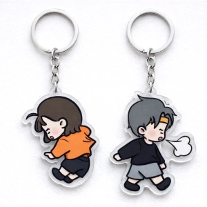 Móc Khoá Cặp Đôi Năng Lượng Của Em/Anh Chất Liệu Mica Trong Suốt In 2 Mặt, Kích Thước 5cm , Trang Trí Treo Cặp, Balo