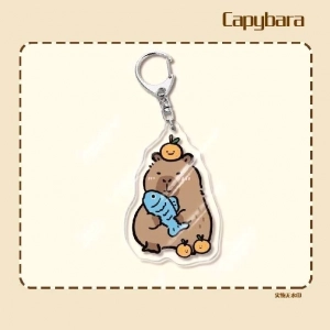 Móc Khóa CAPYBARA In Hình Chuột Lang Nước Bộ Trưởng Bộ Ngoại Giao Mica Acrylic Chibi Xinh Xắn Dễ Thương 1