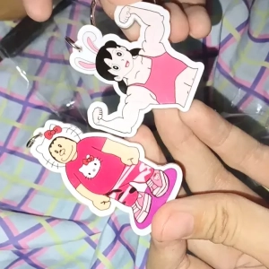 Móc Khoá Chaien Kitty Shizuka Cơ Bắp Dễ Thương, Móc Khóa Treo Cặp. Balo In Theo Yêu Cầu 1