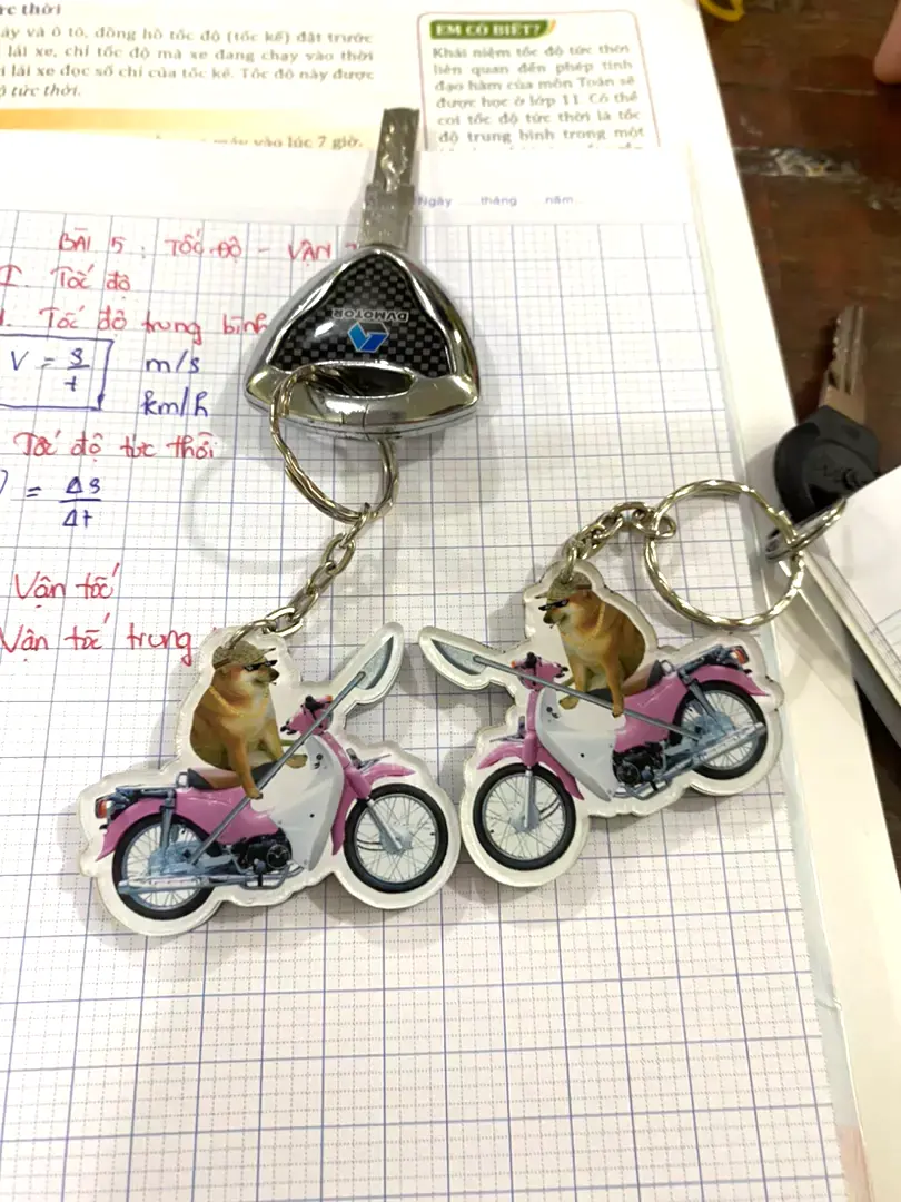 Móc Khoá Cheems Cưởi Xe Dân Tổ, In Theo Yêu Cầu Mica Trong Suốt In 2 Mặt , Trang Trí Treo Cặp, Balo 1 Móc Khoá Cheems Cưởi Xe Dân Tổ, In Theo Yêu Cầu Mica Trong Suốt In 2 Mặt , Trang Trí Treo Cặp, Balo