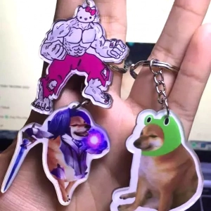 Móc Khóa Cheems Doge Meme Shiba Inu Làm Quà Tặng Bạn Bè, Chất Liệu Mica Trong Suốt In 2 Mặt, Kích Thước 5cm , Trang Trí Treo Cặp, Balo