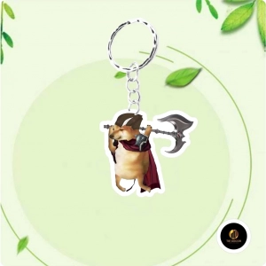 Móc Khóa Cheems Yone Liên Minh Huyền Thoại LoL- Móc Khó Mica Làm Theo Yêu Cầu, Chất Liệu Mica Trong Suốt In 2 Mặt, Kích Thước 5cm , Trang Trí Treo Cặp, Balo