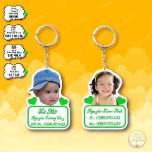 Móc Khóa Chibi Cắt Ghép Mặt Con Yêu, Phụ Kiện Treo Xe Quà Tặng Sinh Nhật Móc Khóa Treo Cặp Cho Bé Theo Yêu Cầu 1