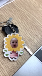 Móc Khóa Chibi Ghép Mặt Dành Cho Bé Siêu Cute , Mica Trong Suốt In 2 Mặt, Kích Thước 5cm , Trang Trí Treo Cặp, Balo
