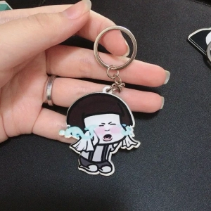 Móc Khoá Chú Gấu Trúc Meme , Trang Trí Treo Cặp, Balo Chất Liệu Mica Trong Suốt In 2 Mặt, Kích Thước 5cm , Trang Trí Treo Cặp, Balo 1