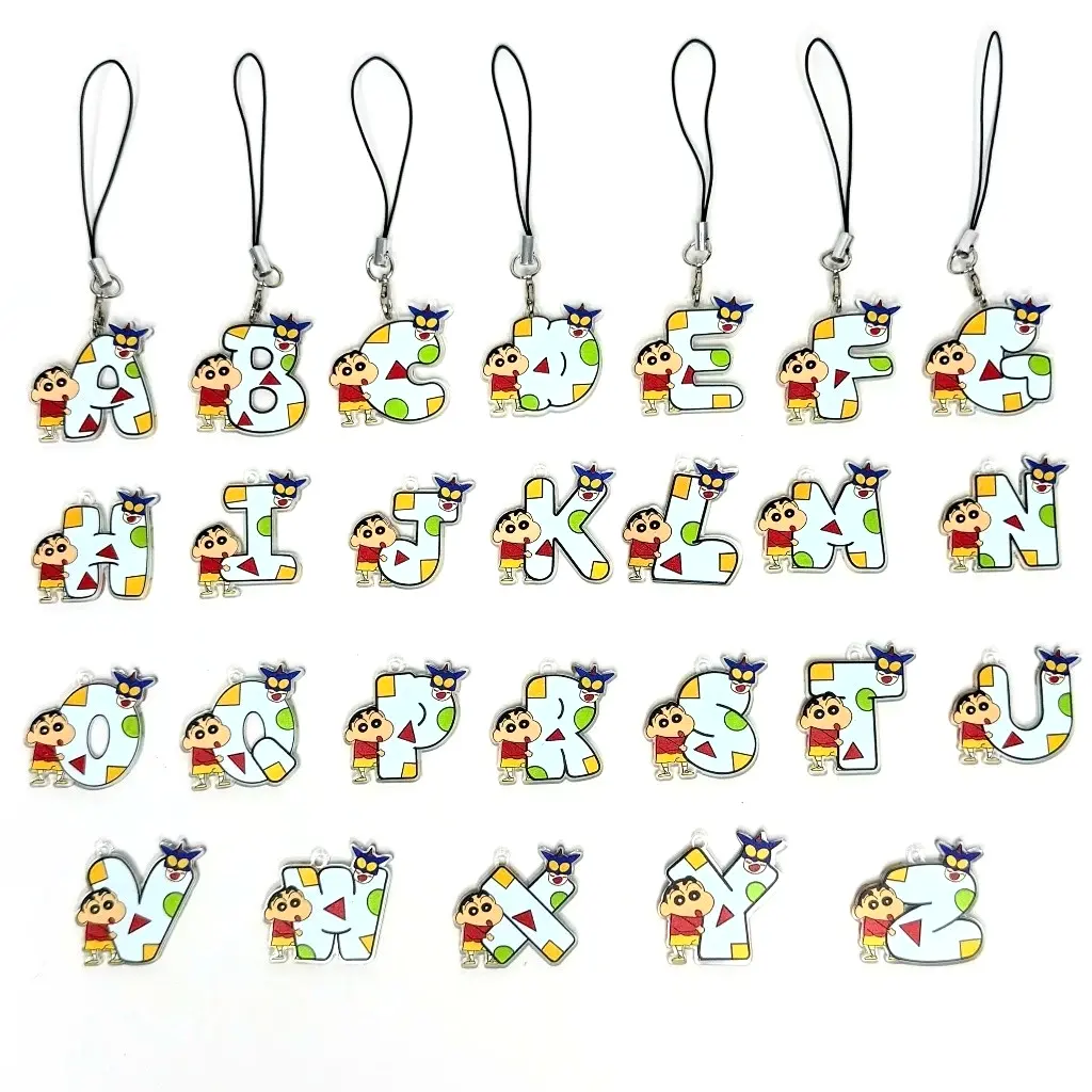 Móc Khóa Crayon Shin Chan, Shin Cậu Bé Bút Chì, Móc Khóa Chữ Cái, Móc Khóa Thông Điệp Quà Tặng Bạn Bè, Người Thân, Chất Liệu Mica Trong Suốt In 2 Mặt, Kích Thước 5cm , Trang Trí Treo Cặp, Balo 3 Móc Khóa Crayon Shin Chan, Shin Cậu Bé Bút Chì, Móc Khóa Chữ Cái, Móc Khóa Thông Điệp Quà Tặng Bạn Bè, Người Thân, Chất Liệu Mica Trong Suốt In 2 Mặt, Kích Thước 5cm , Trang Trí Treo Cặp, Balo 2