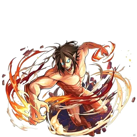 Móc Khóa Đầu Eren Attack On Titan Xinh Xắn, Chất Liệu Mica Trong Suốt In 2 Mặt, Kích Thước 5cm , Trang Trí Treo Cặp, Balo 4