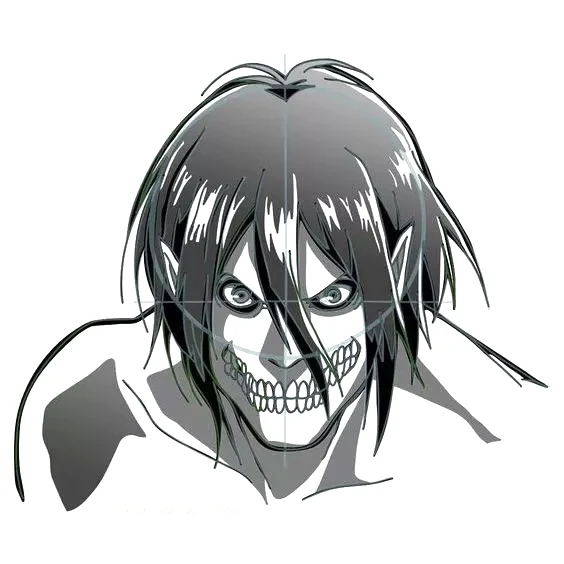 Móc Khóa Đầu Eren Attack On Titan Xinh Xắn, Chất Liệu Mica Trong Suốt In 2 Mặt, Kích Thước 5cm , Trang Trí Treo Cặp, Balo 5