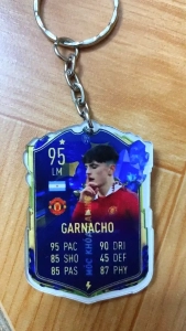 Móc Khóa Garnacho, Balo Chất Liệu Mica Trong Suốt In 2 Mặt, Kích Thước 5cm , Trang Trí Treo Cặp, Balo