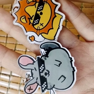 Móc Khoá GeminiFourth, Chất Liệu Mica Làm Theo Yêu Cầu, Chất Liệu Mica Trong Suốt In 2 Mặt, Kích Thước 5cm , Trang Trí Treo Cặp, Balo