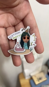 Móc Khóa Gia Đình Cắt Ảnh – Chibi Cho Bé , Quà Tặng Cho Bạn Thân, Bạn Trai, Bạn Gái, Người Yêu, Làm Theo Yêu Cầu, Chất Liệu Mica Trong Suốt In 2 Mặt, Kích Thước 5cm , Trang Trí Treo Cặp, Balo