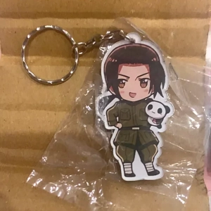 Móc Khóa Hetalia Axis Powers Mặt Dây Chuyền Móc Khóa Acrylic Wang Yao Vargas Jones Bonofovag, Mica Trong Suốt In 2 Mặt, Kích Thước 5cm , Trang Trí Treo Cặp, Balo