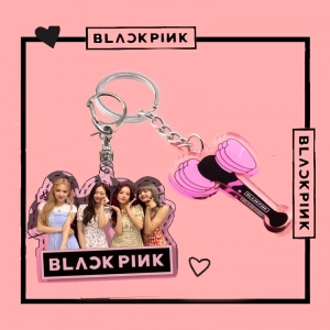 Móc Khóa Hình Blackpink Jennie Rose Jisoo Lisa Chất Liệu Mica Trong Suốt In 2 Mặt, Kích Thước 5cm , Trang Trí Treo Cặp, Balo