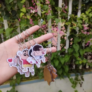 Móc Khóa Hình Shin Cậu Bé Bút Chì, Theo Yêu Cầu Mica Trong Suốt In 2 Mặt , Trang Trí Treo Cặp, Balo 1