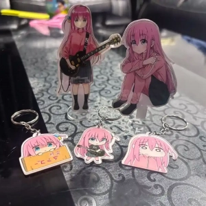 Móc Khoá Hitori Gotoh Yamada Ryo Anime Keychain Bocchi The Rock Móc Khoá Anime Manga, Mica Trong Suốt In 2 Mặt, Kích Thước 5cm , Trang Trí Treo Cặp, Balo 1