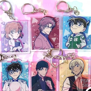 Móc Khóa In Hình Thám Tử Lừng Danh Conan Ver Chữ Nhật Anime Chibi Quà Tặng Xinh Xắn Độc Đáo 1
