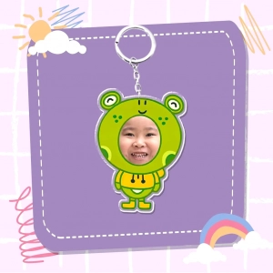 Móc Khóa In Theo Yêu Cầu Ghép Mặt Một Người Chibi Dễ Thương Đáng Yêu Có Hộp Quà Tặng Bạn Bè, Người Thân, Làm Theo Yêu Cầu Mica Trong Suốt In 2 Mặt , Trang Trí Treo Cặp, Balo