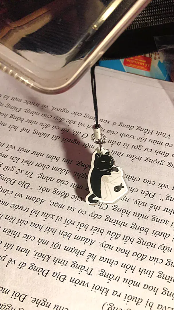 Móc Khóa Kèm Dây Treo Điện Thoại Coffee Cute Cat Mèo Cute, Theo Yêu Cầu Mica Trong Suốt In 2 Mặt , Trang Trí Treo Cặp, Balo 9