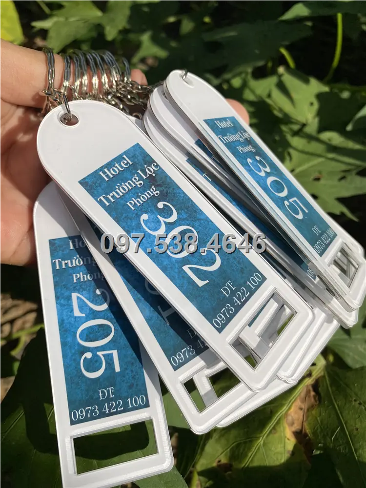 Móc Khóa Khách Sạn, Hotel, Mote, Homestay Theo Yêu Cầu hình chữ nhật bo góc , Giá Xưởng, Cắt Laser, Mica Trong Suốt Dày 4mm , kích thước 4.5x5.5 cm , Giá Tận Gốc, Free Ship Từ 30 Cái 1 Móc Khóa Khách Sạn, Hotel, Mote, Homestay Theo Yêu Cầu hình chữ nhật bo góc , Giá Xưởng, Cắt Laser, Mica Trong Suốt Dày 4mm , kích thước 4.5x5.5 cm , Giá Tận Gốc, Free Ship Từ 30 Cái