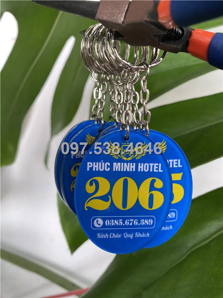 Móc Khóa Khách Sạn, Hotel, Mote, Homestay Theo Yêu Cầu hình oval elip màu xanh dương , Giá Xưởng, Cắt Laser, Mica Trong Suốt Dày 4mm , kích thước 4.5x5.5 cm , Giá Tận Gốc, Free Ship Từ 30 Cái 5 Móc Khóa Khách Sạn, Hotel, Mote, Homestay Theo Yêu Cầu hình oval elip màu xanh dương , Giá Xưởng, Cắt Laser, Mica Trong Suốt Dày 4mm , kích thước 4.5x5.5 cm , Giá Tận Gốc, Free Ship Từ 30 Cái - Ảnh 5