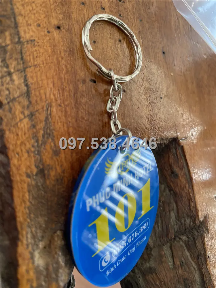 Móc Khóa Khách Sạn, Hotel, Mote, Homestay Theo Yêu Cầu hình oval elip màu xanh dương , Giá Xưởng, Cắt Laser, Mica Trong Suốt Dày 4mm , kích thước 4.5x5.5 cm , Giá Tận Gốc, Free Ship Từ 30 Cái 16 Móc Khóa Khách Sạn, Hotel, Mote, Homestay Theo Yêu Cầu hình oval elip màu xanh dương , Giá Xưởng, Cắt Laser, Mica Trong Suốt Dày 4mm , kích thước 4.5x5.5 cm , Giá Tận Gốc, Free Ship Từ 30 Cái - Ảnh 16
