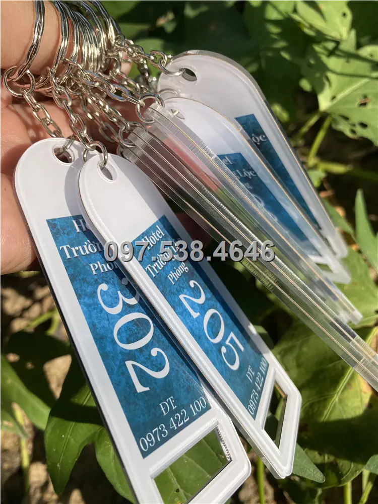 Móc Khóa Khách Sạn, Hotel, Mote, Homestay Theo Yêu Cầu hình chữ nhật bo góc , Giá Xưởng, Cắt Laser, Mica Trong Suốt Dày 4mm , kích thước 4.5x5.5 cm , Giá Tận Gốc, Free Ship Từ 30 Cái 12 Móc Khóa Khách Sạn, Hotel, Mote, Homestay Theo Yêu Cầu hình chữ nhật bo góc , Giá Xưởng, Cắt Laser, Mica Trong Suốt Dày 4mm , kích thước 4.5x5.5 cm , Giá Tận Gốc, Free Ship Từ 30 Cái - Ảnh 12