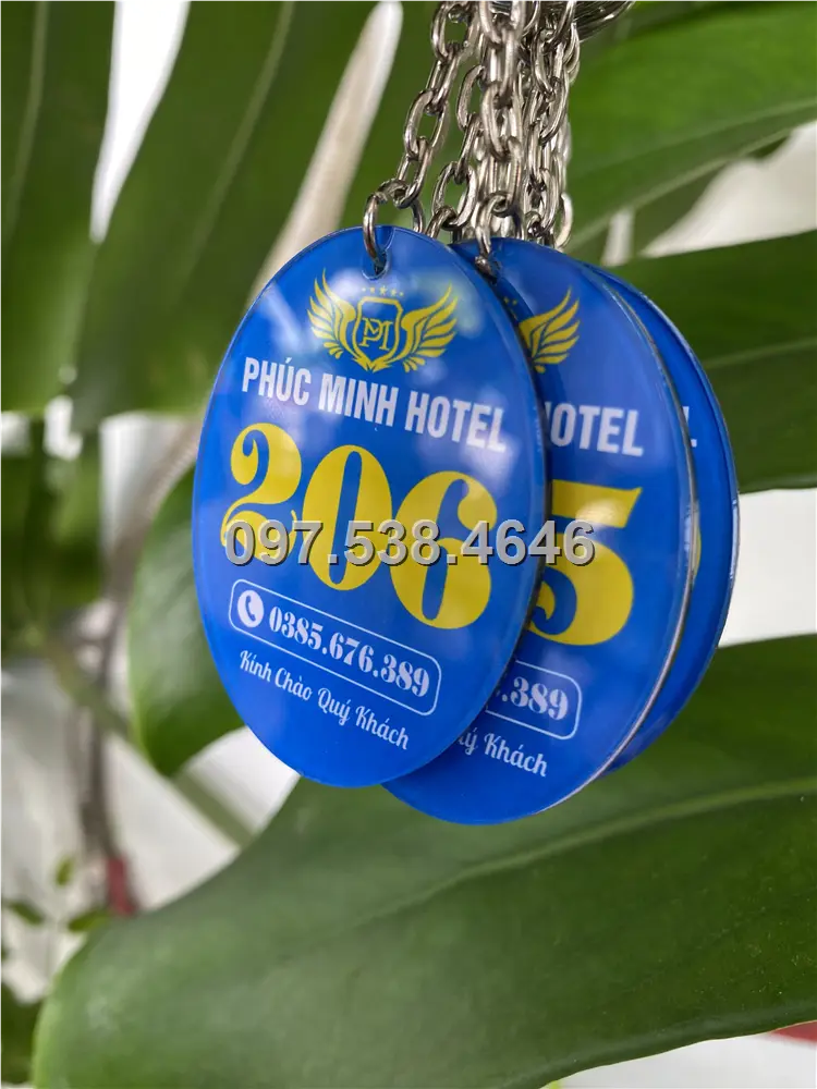 Móc Khóa Khách Sạn, Hotel, Mote, Homestay Theo Yêu Cầu hình oval elip màu xanh dương , Giá Xưởng, Cắt Laser, Mica Trong Suốt Dày 4mm , kích thước 4.5x5.5 cm , Giá Tận Gốc, Free Ship Từ 30 Cái 6 Móc Khóa Khách Sạn, Hotel, Mote, Homestay Theo Yêu Cầu hình oval elip màu xanh dương , Giá Xưởng, Cắt Laser, Mica Trong Suốt Dày 4mm , kích thước 4.5x5.5 cm , Giá Tận Gốc, Free Ship Từ 30 Cái - Ảnh 6