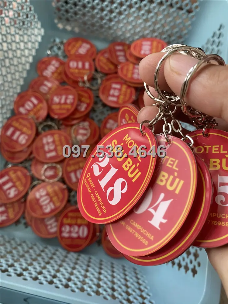 Móc Khóa Khách Sạn, Hotel, Mote, Homestay Theo Yêu Cầu oval elip màu đỏ , Giá Xưởng, Cắt Laser, Mica Trong Suốt Dày 4mm , kích thước 4.5x5.5 cm , Giá Tận Gốc, Free Ship Từ 30 Cái 10 Móc Khóa Khách Sạn, Hotel, Mote, Homestay Theo Yêu Cầu oval elip màu đỏ , Giá Xưởng, Cắt Laser, Mica Trong Suốt Dày 4mm , kích thước 4.5x5.5 cm , Giá Tận Gốc, Free Ship Từ 30 Cái - Ảnh 10
