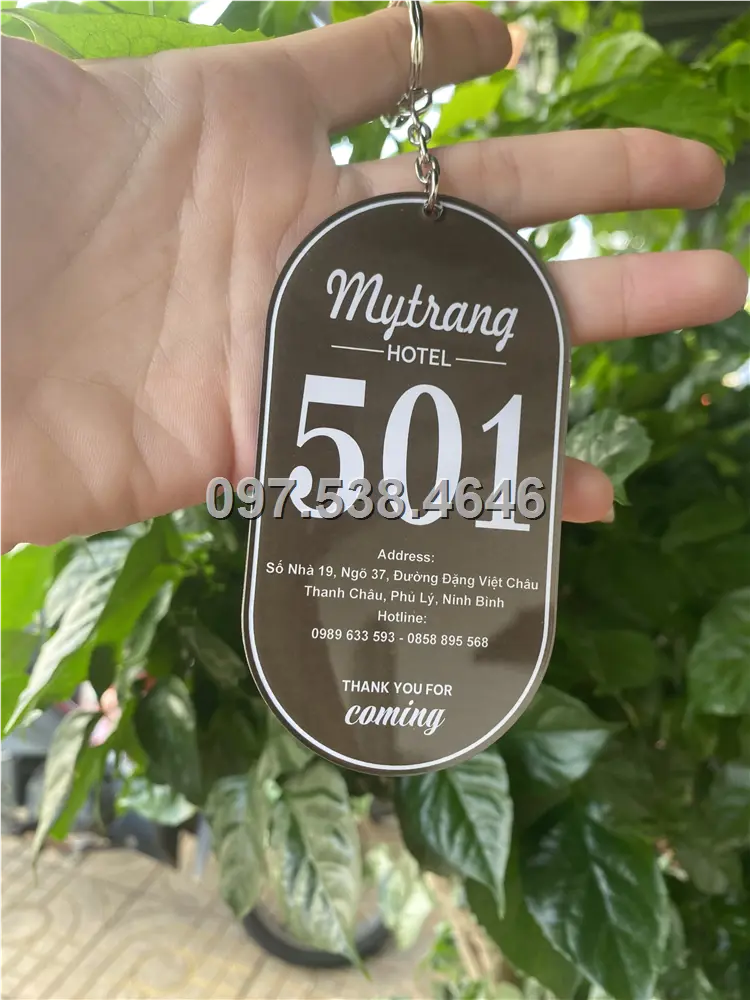 Móc Khóa Khách Sạn, Hotel, Mote, Homestay Mẩu Hình Bầu Dục Màu Mâu ,Làm Theo Yêu Cầu , Giá Xưởng, Cắt Laser, Mica Trong Suốt Dày 4mm , kích thước 4.5x5.5 cm , Giá Tận Gốc, Free Ship Từ 30 Cái 4 Móc Khóa Khách Sạn, Hotel, Mote, Homestay Mẩu Hình Bầu Dục Màu Mâu ,Làm Theo Yêu Cầu , Giá Xưởng, Cắt Laser, Mica Trong Suốt Dày 4mm , kích thước 4.5x5.5 cm , Giá Tận Gốc, Free Ship Từ 30 Cái - Ảnh 4