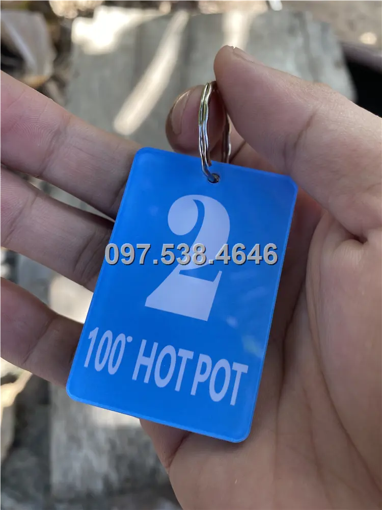 Móc Khóa Khách Sạn, Hotel, Mote, Homestay Mẩu Hình Chữ Nhật, Màu Xanh Lam,Làm Theo Yêu Cầu , Giá Xưởng, Cắt Laser, Mica Trong Suốt Dày 4mm , kích thước 4.5x5.5 cm , Giá Tận Gốc, Free Ship Từ 30 Cái 3 Móc Khóa Khách Sạn, Hotel, Mote, Homestay Mẩu Hình Chữ Nhật, Màu Xanh Lam,Làm Theo Yêu Cầu , Giá Xưởng, Cắt Laser, Mica Trong Suốt Dày 4mm , kích thước 4.5x5.5 cm , Giá Tận Gốc, Free Ship Từ 30 Cái - Ảnh 3