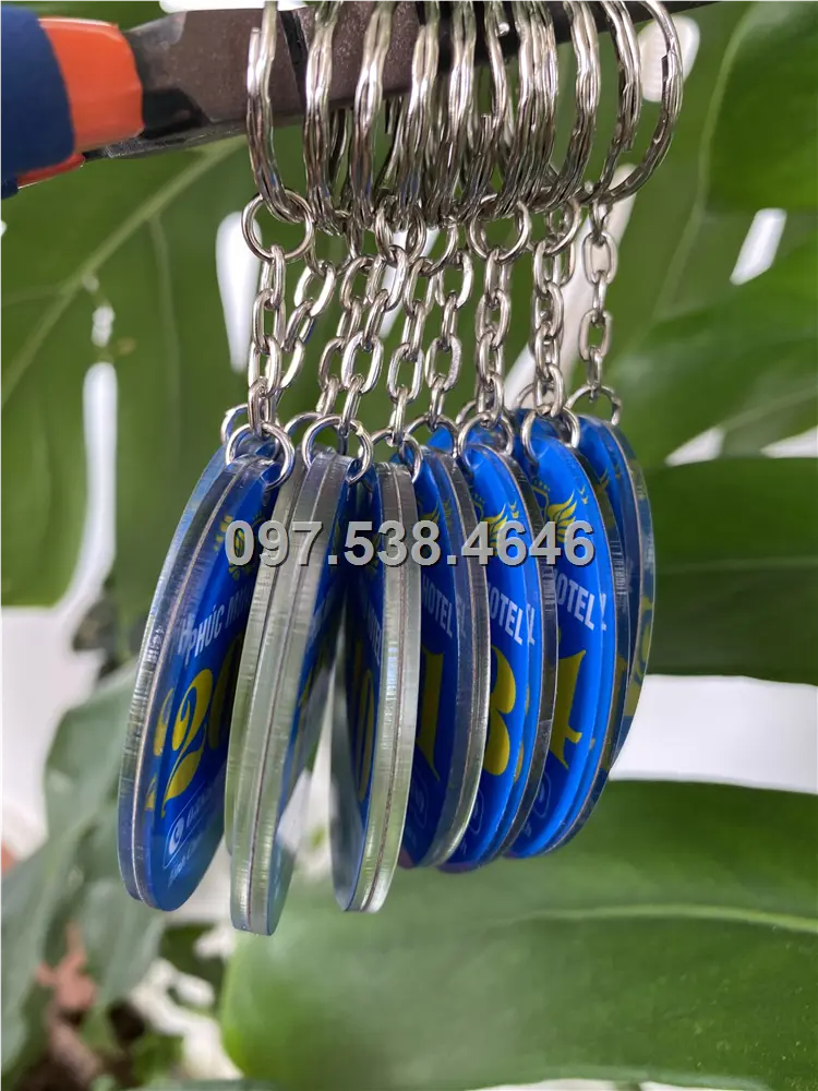 Móc Khóa Khách Sạn, Hotel, Mote, Homestay Theo Yêu Cầu hình oval elip màu xanh dương , Giá Xưởng, Cắt Laser, Mica Trong Suốt Dày 4mm , kích thước 4.5x5.5 cm , Giá Tận Gốc, Free Ship Từ 30 Cái 4 Móc Khóa Khách Sạn, Hotel, Mote, Homestay Theo Yêu Cầu hình oval elip màu xanh dương , Giá Xưởng, Cắt Laser, Mica Trong Suốt Dày 4mm , kích thước 4.5x5.5 cm , Giá Tận Gốc, Free Ship Từ 30 Cái - Ảnh 4