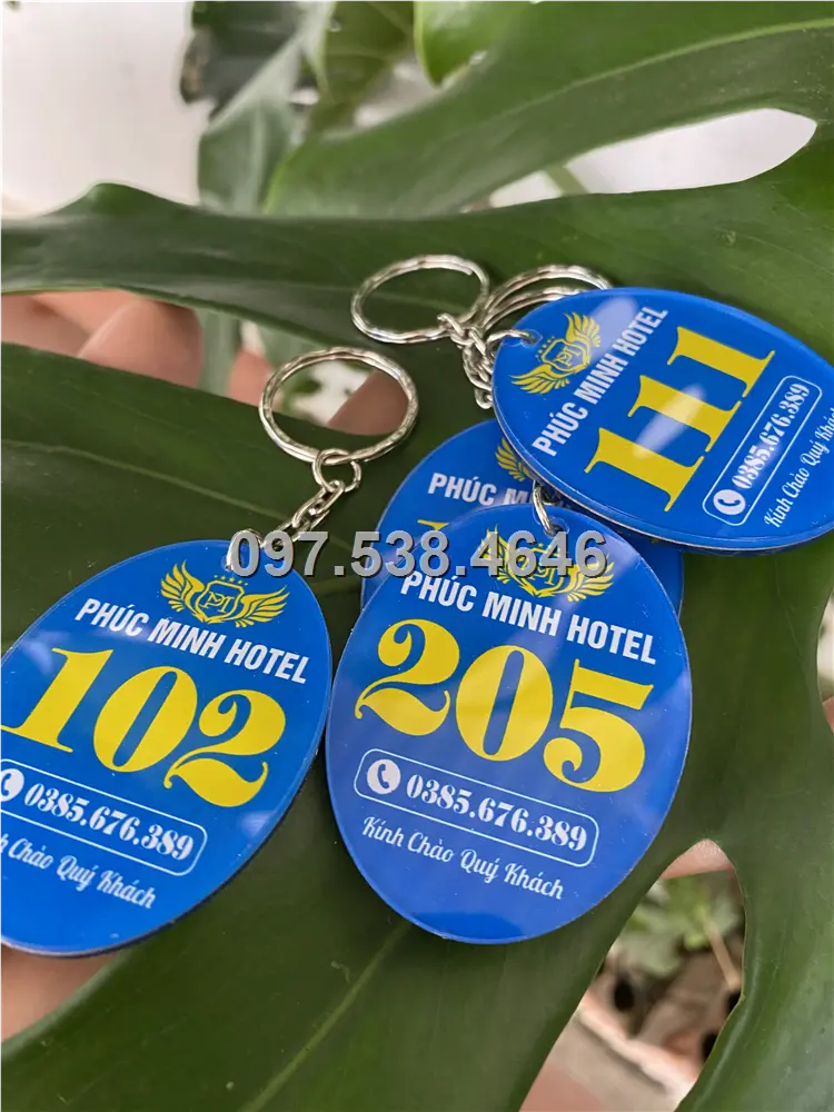 Móc Khóa Khách Sạn, Hotel, Mote, Homestay Theo Yêu Cầu hình oval elip màu xanh dương , Giá Xưởng, Cắt Laser, Mica Trong Suốt Dày 4mm , kích thước 4.5x5.5 cm , Giá Tận Gốc, Free Ship Từ 30 Cái 9 Móc Khóa Khách Sạn, Hotel, Mote, Homestay Theo Yêu Cầu hình oval elip màu xanh dương , Giá Xưởng, Cắt Laser, Mica Trong Suốt Dày 4mm , kích thước 4.5x5.5 cm , Giá Tận Gốc, Free Ship Từ 30 Cái - Ảnh 9