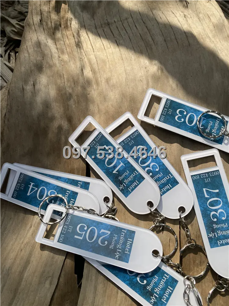 Móc Khóa Khách Sạn, Hotel, Mote, Homestay Theo Yêu Cầu hình chữ nhật bo góc , Giá Xưởng, Cắt Laser, Mica Trong Suốt Dày 4mm , kích thước 4.5x5.5 cm , Giá Tận Gốc, Free Ship Từ 30 Cái 6 Móc Khóa Khách Sạn, Hotel, Mote, Homestay Theo Yêu Cầu hình chữ nhật bo góc , Giá Xưởng, Cắt Laser, Mica Trong Suốt Dày 4mm , kích thước 4.5x5.5 cm , Giá Tận Gốc, Free Ship Từ 30 Cái - Ảnh 6