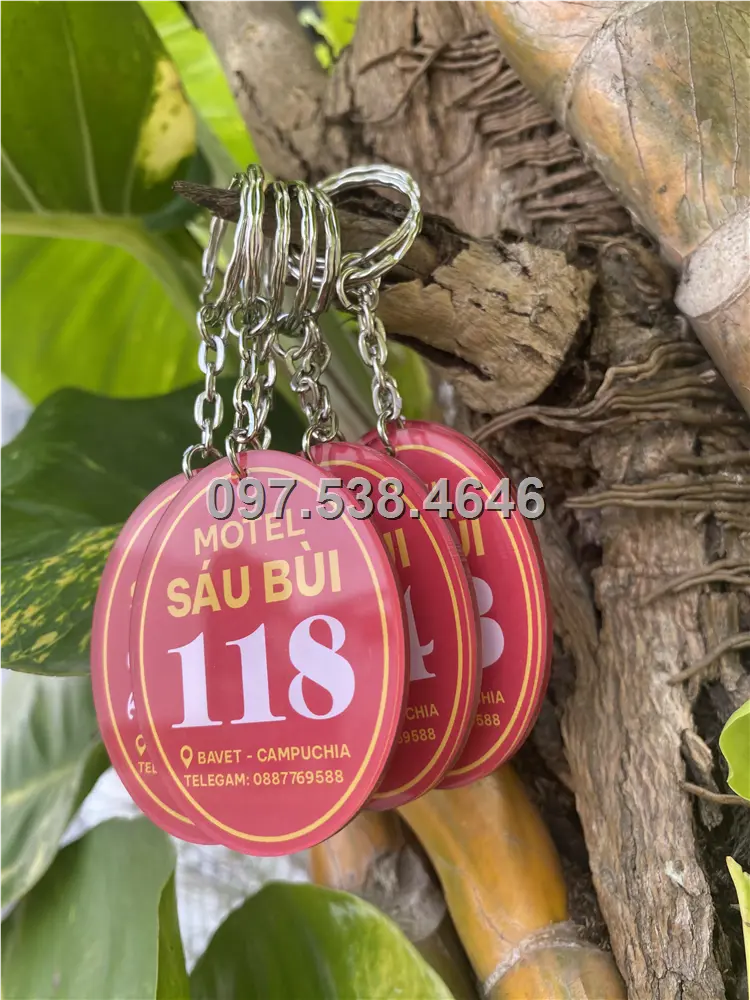 Móc Khóa Khách Sạn, Hotel, Mote, Homestay Theo Yêu Cầu oval elip màu đỏ , Giá Xưởng, Cắt Laser, Mica Trong Suốt Dày 4mm , kích thước 4.5x5.5 cm , Giá Tận Gốc, Free Ship Từ 30 Cái 5 Móc Khóa Khách Sạn, Hotel, Mote, Homestay Theo Yêu Cầu oval elip màu đỏ , Giá Xưởng, Cắt Laser, Mica Trong Suốt Dày 4mm , kích thước 4.5x5.5 cm , Giá Tận Gốc, Free Ship Từ 30 Cái - Ảnh 5