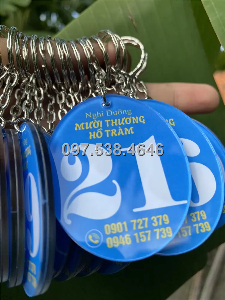 Móc Khóa Khách Sạn, Hotel, Mote, Homestay Theo Yêu Cầu hình oval elip màu xanh dương , Giá Xưởng, Cắt Laser, Mica Trong Suốt Dày 4mm , kích thước 4.5x5.5 cm , Giá Tận Gốc, Free Ship Từ 30 Cái 4 Móc Khóa Khách Sạn, Hotel, Mote, Homestay Theo Yêu Cầu hình oval elip màu xanh dương , Giá Xưởng, Cắt Laser, Mica Trong Suốt Dày 4mm , kích thước 4.5x5.5 cm , Giá Tận Gốc, Free Ship Từ 30 Cái - Ảnh 4