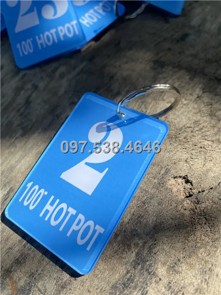 Móc Khóa Khách Sạn, Hotel, Mote, Homestay Mẩu Hình Chữ Nhật, Màu Xanh Lam,Làm Theo Yêu Cầu , Giá Xưởng, Cắt Laser, Mica Trong Suốt Dày 4mm , kích thước 4.5x5.5 cm , Giá Tận Gốc, Free Ship Từ 30 Cái 5 Móc Khóa Khách Sạn, Hotel, Mote, Homestay Mẩu Hình Chữ Nhật, Màu Xanh Lam,Làm Theo Yêu Cầu , Giá Xưởng, Cắt Laser, Mica Trong Suốt Dày 4mm , kích thước 4.5x5.5 cm , Giá Tận Gốc, Free Ship Từ 30 Cái - Ảnh 5