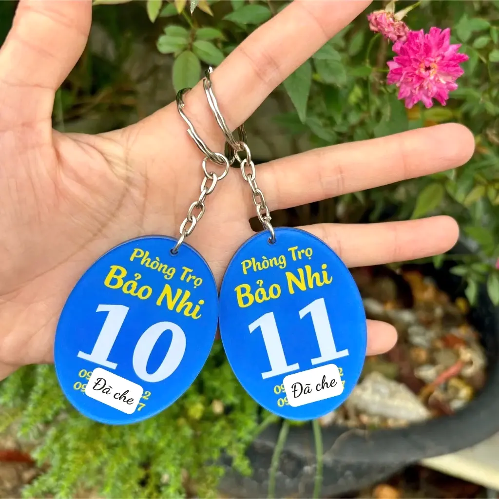 Móc Khóa Khách Sạn Mica Trong 2 Mặt, Hình Elip Và Oval Đa Dạng Màu, Tên Khách Sạn, Nhà Nghỉ, Homestay, Motel, Hotel In Theo Yêu Cầu 5 Móc Khóa Khách Sạn Mica Trong 2 Mặt, Hình Elip Và Oval Đa Dạng Màu, Tên Khách Sạn, Nhà Nghỉ, Homestay, Motel, Hotel In Theo Yêu Cầu 4
