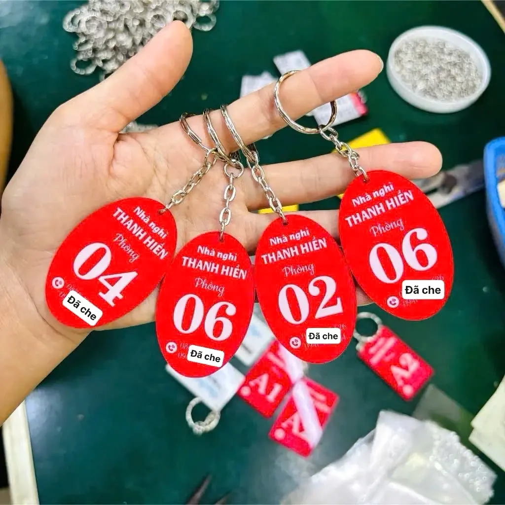 Móc Khóa Khách Sạn Mica Trong 2 Mặt, Hình Elip Và Oval Đa Dạng Màu, Tên Khách Sạn, Nhà Nghỉ, Homestay, Motel, Hotel In Theo Yêu Cầu 6 Móc Khóa Khách Sạn Mica Trong 2 Mặt, Hình Elip Và Oval Đa Dạng Màu, Tên Khách Sạn, Nhà Nghỉ, Homestay, Motel, Hotel In Theo Yêu Cầu 5