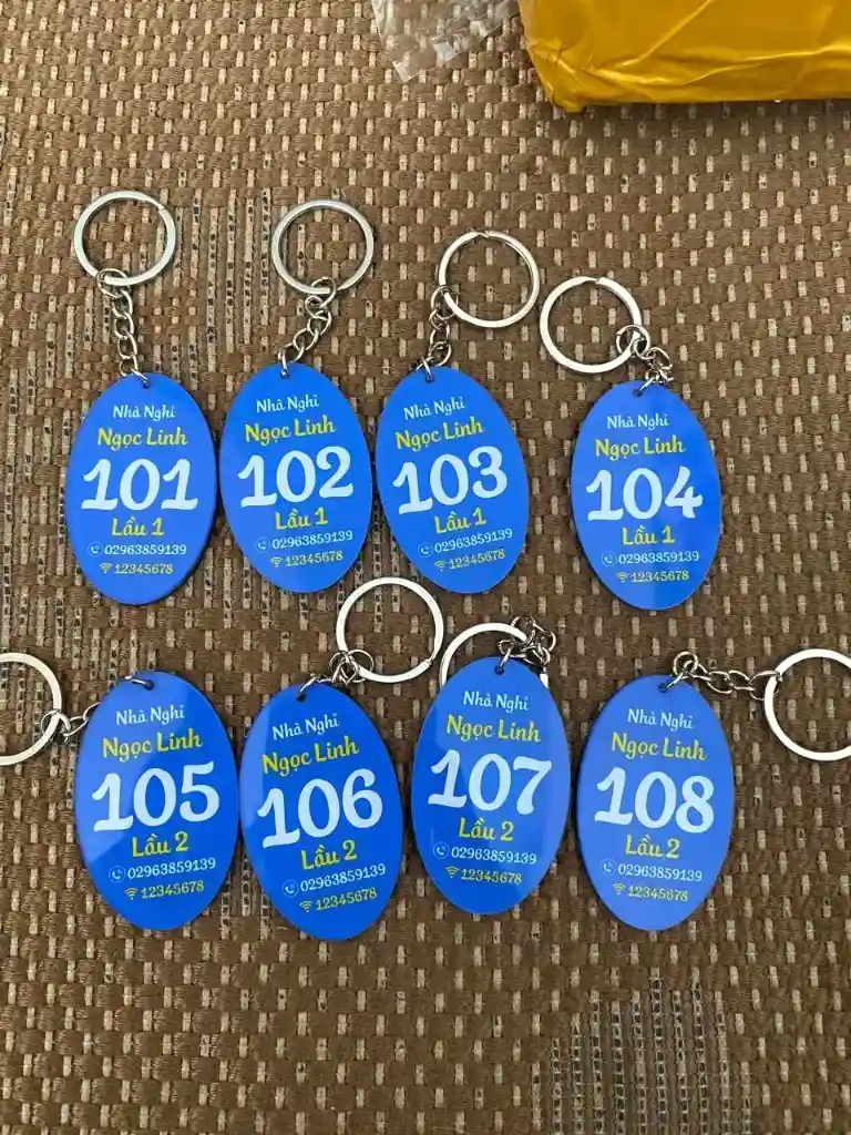 Móc Khóa Khách Sạn Mica Trong 2 Mặt, Hình Elip Và Oval Đa Dạng Màu, Tên Khách Sạn, Nhà Nghỉ, Homestay, Motel, Hotel In Theo Yêu Cầu 1 Móc Khóa Khách Sạn Mica Trong 2 Mặt, Hình Elip Và Oval Đa Dạng Màu, Tên Khách Sạn, Nhà Nghỉ, Homestay, Motel, Hotel In Theo Yêu Cầu